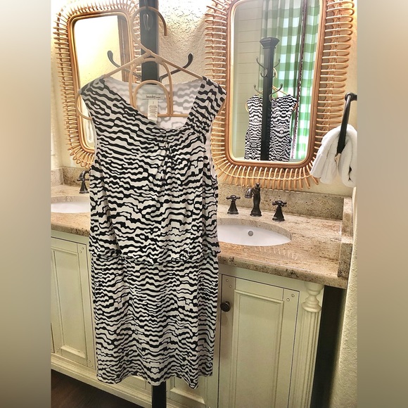 Zebra Print Laundry by Design Sleeveless Jersey Dress - Picture 5 of 9
